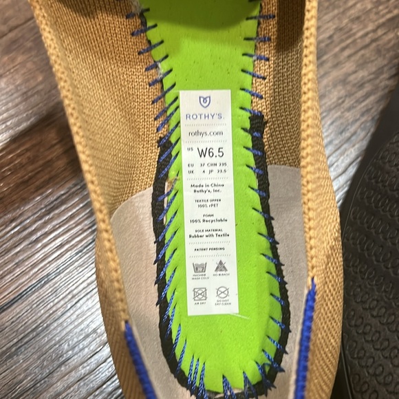 Rothy’s The Flat - tan/black round toe ballet flats - Picture 8 of 10